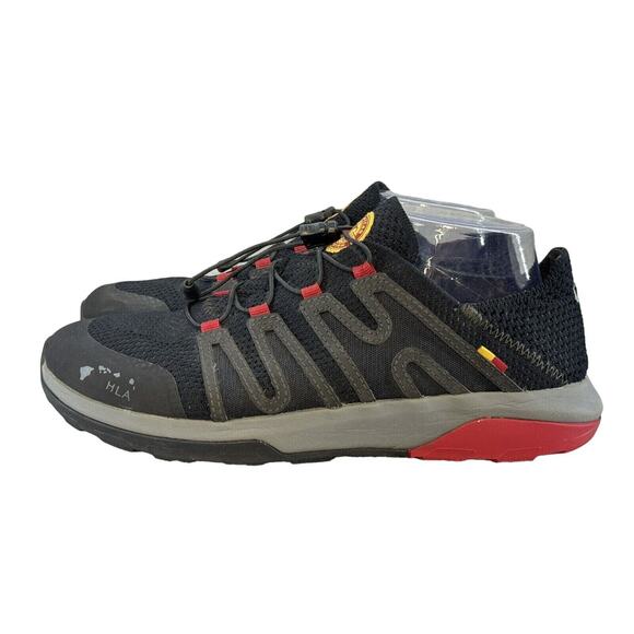 Olukai 'Imaka Trainer Shoes Black Red HLA - NO INSOLES - Men's Size 8 - Picture 1 of 10